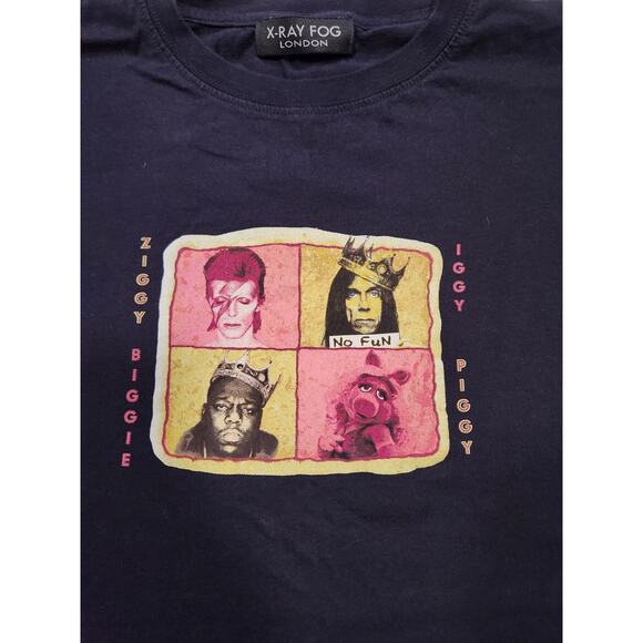 Ziggy Iggy Biggie Piggy iconic tshirt by Xray Fog London - Rare - Picture 2 of 9